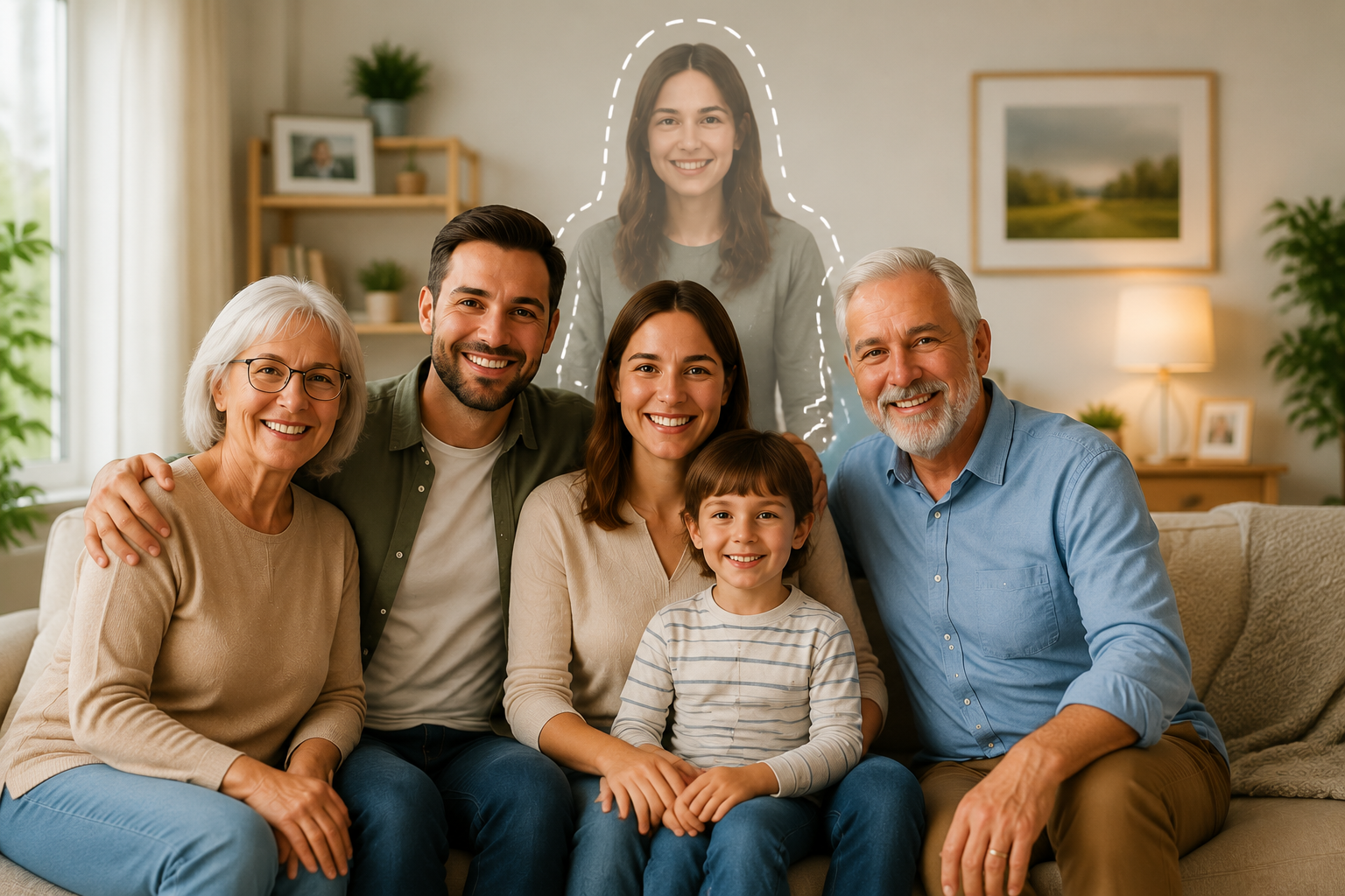 How to Add a Loved One to a Family Photo
