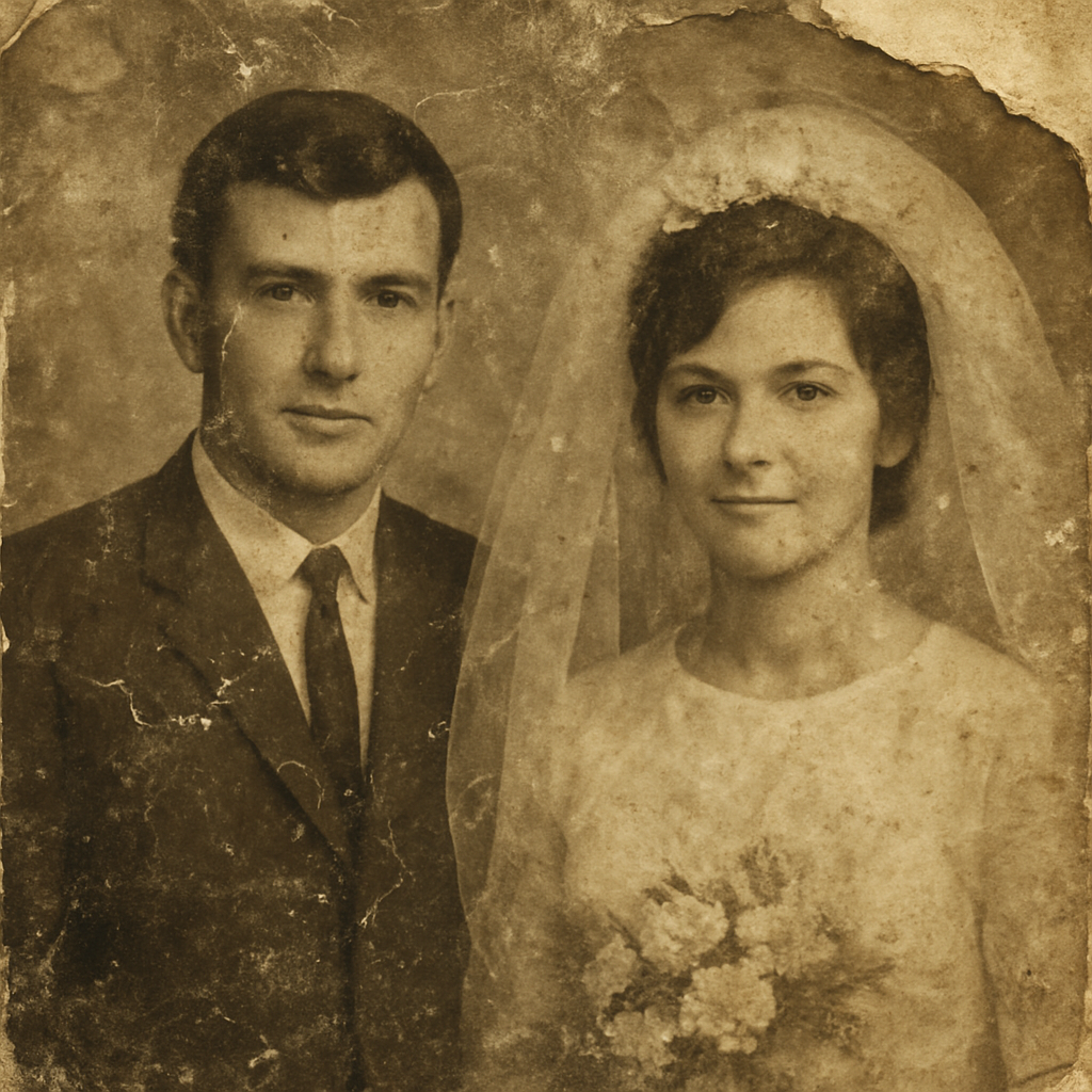 Wedding Photo before restoration